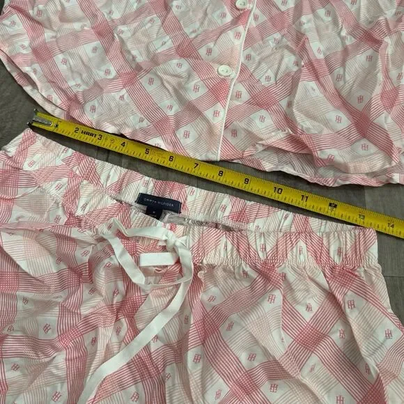 Tommy Hilfiger pink plaid pajama set - Picture 3 of 8